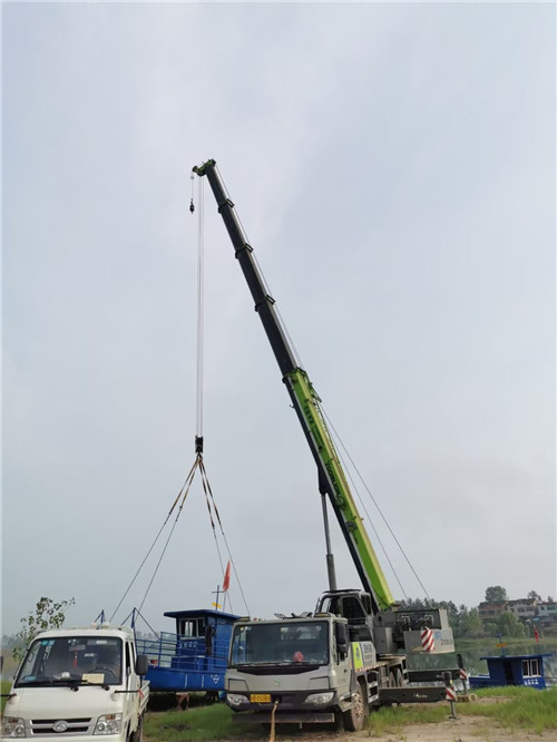 蓬莱市桥梁建设吊装案例